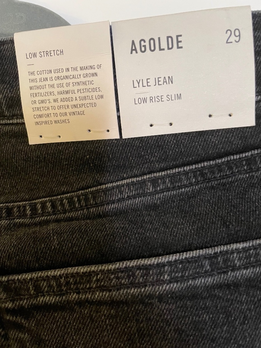AGOLDR LYLE low rise slim jeans/ black/ 29